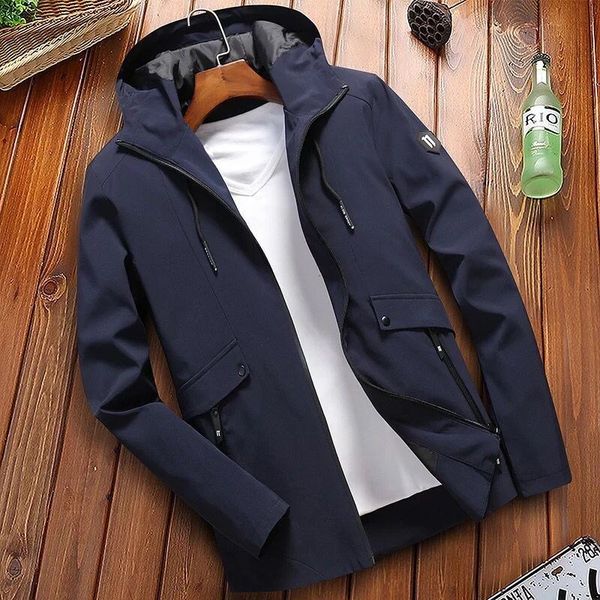 

lavender the windproof clothes on men's casual jacket, Black;brown