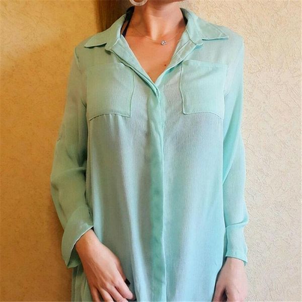 

2020 new women solid long sleeve bikini cover up swimwear bathing summer beach loose shirt dress, White;black