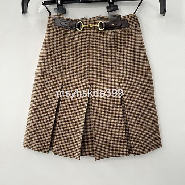 

two piece dress french style  autumn and winter versatile plaid skirt slim pleated a-line women's, White