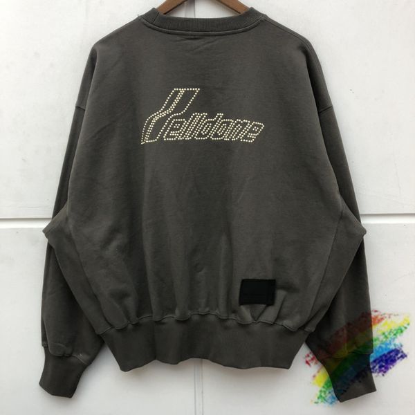 

heavy fabric sweatshirts men women oversized pullover crewneck, Black
