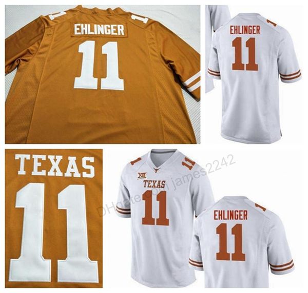 

custom texas longhorns sam ehlinger #11 football jersey mens all stitched white orange any size 2xs-5xl name or number ing, Black;red
