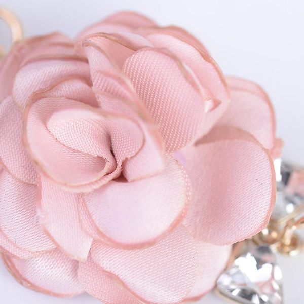 

new flower keychain bag pendant bag holder crytals strass women bag flower charm key chain buckle key ring ch904 h bbyudb