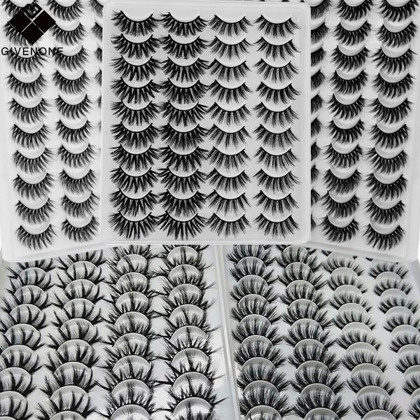

false eyelashes wholesale 20 pairs 3d mink lashes soft hair handmade wispy fluffy long faux lash makeup tools