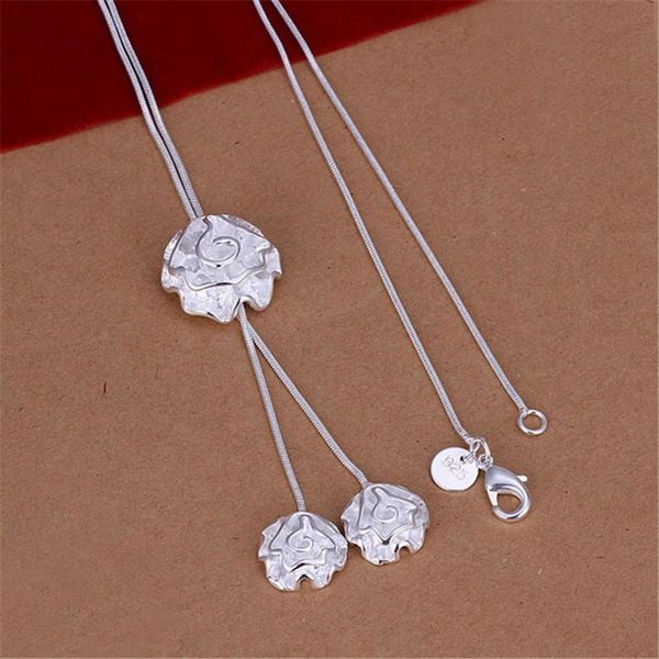 

new listing selling silver color noble luxury refined flowers necklace fashion trends jewelry gifts h bbyuxz