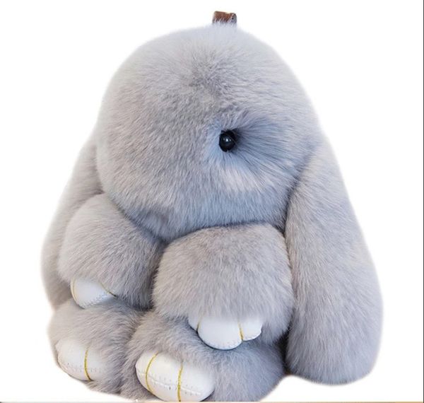 

2019 new cute rabbit plush pendant lazy rabbit fur cute rabbit jewelry plush toys key chain backpack ornaments