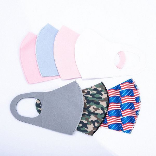 

ice silk fashion face solid color designer mask reusable washable protective dustproof earloop cloth masks dhe03 r