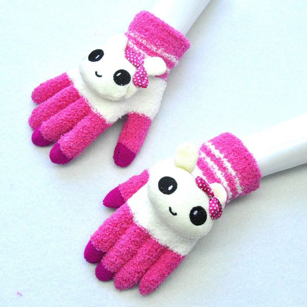 

cute children kids toddler winter warm thicken boys cat rabbit mittens imitation cashmere finger gloves for girls