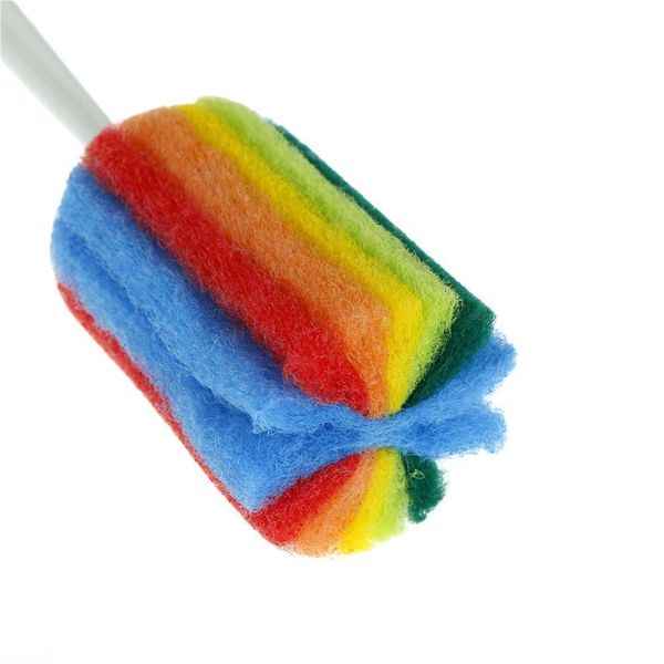 

rainbow color cup brush kitchen cleaning sponge brush for wineglass bottle coffe tea glass cleaner family washing brushes tools h jllsgq