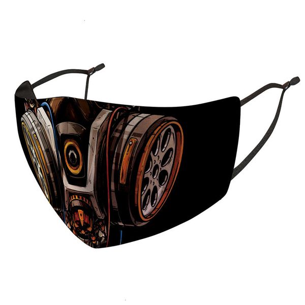 

factory clown designer face masks printed fashion classic black facemask dustproof windproof and haze replaceable pm2.5 pixv4