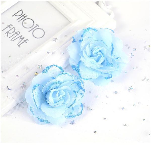 

10pcs new silk lace camellia artificial flower for wedding home christmas decoration diy wreath flower wall scrapbook jllaxf