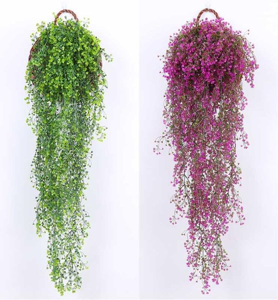 

110cm/75cm long plastic willow vine plants artificial fall willow leaves plants diy wall home wedding decor plastic plant fake1