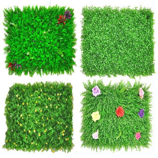 

1pc artificial plant lawn diy background wall simulation grass leaf wedding home decor green more style carpet turf office decor