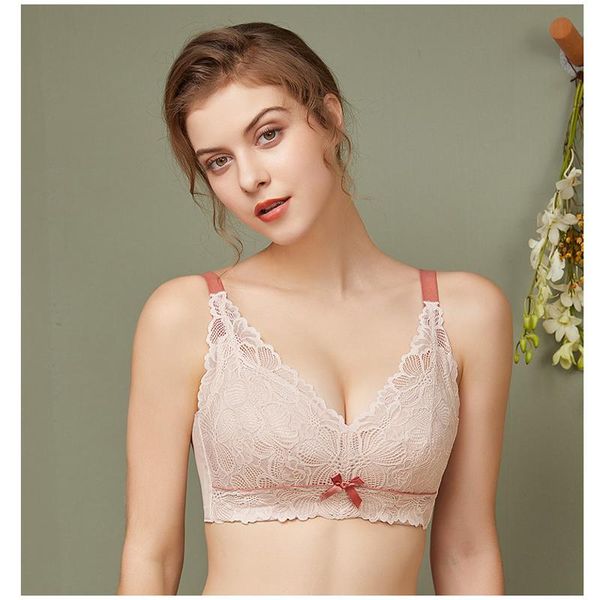 

women's wire flower lace bra 34 36 38 40 42 b c d e f, Red;black