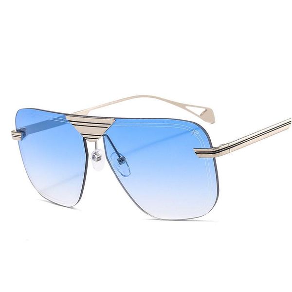 

sunglasses veshion rimless square luxury men women fashion uv400 glasses, White;black