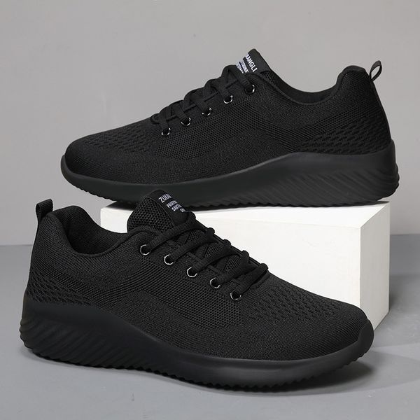 

shoes men's 2022 new spring youth student light trend versatile casual sports running shoes, Black