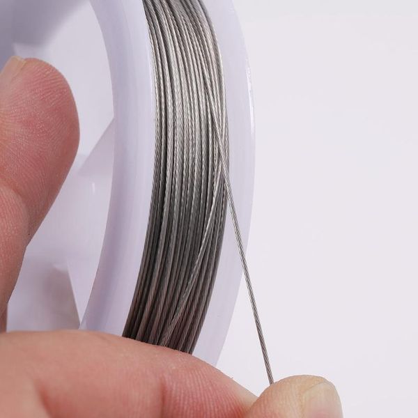 

1 roll/lots 0.3/0.45/0.5/0.6mm resistant strong line stainless steel wire tiger tail beading wire for jewelry making jllvbx, White;red