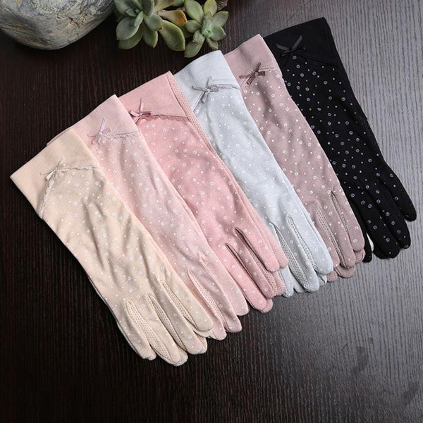 

factoryhvni9obh57k8sunscreen women's fingerless driving stretch gloves lace breathable dot tactical protective glove for