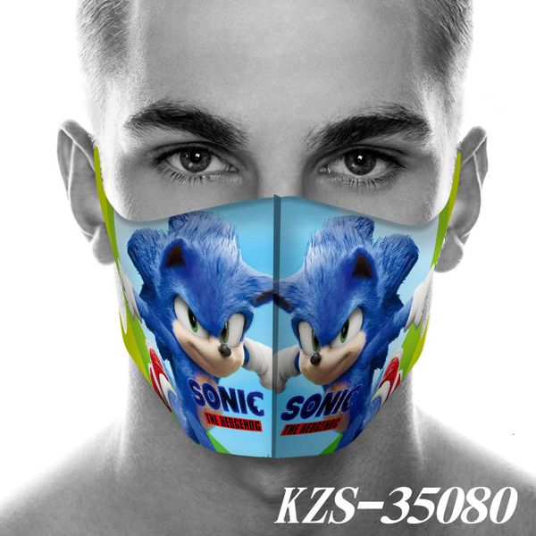 

mask us stock cartoon sonic super voice mouse 3d printing card universal for men and women personalized creative masks