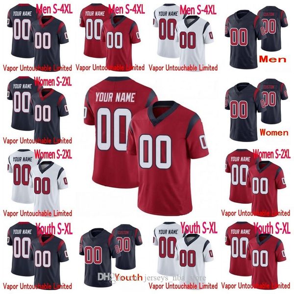 

custom football jerseys michael thomas deandre hopkins deshaun watson j.j. watt tyrann mathieu men women kids, Black;red