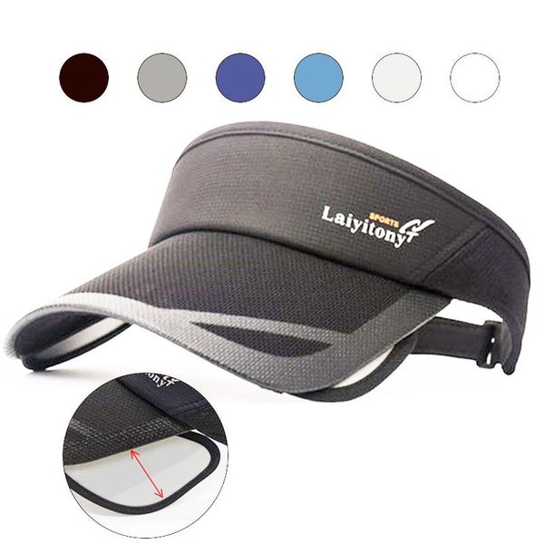 

summer sports sun visors hat women men fashion adjustable visors snapback baseball beach tennis running outdoors hat, Blue;gray