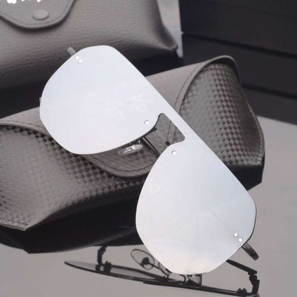 

new fashion men's polygon women's 2019 frameless plane sunglasses fashion polarized sunglasses, White;black