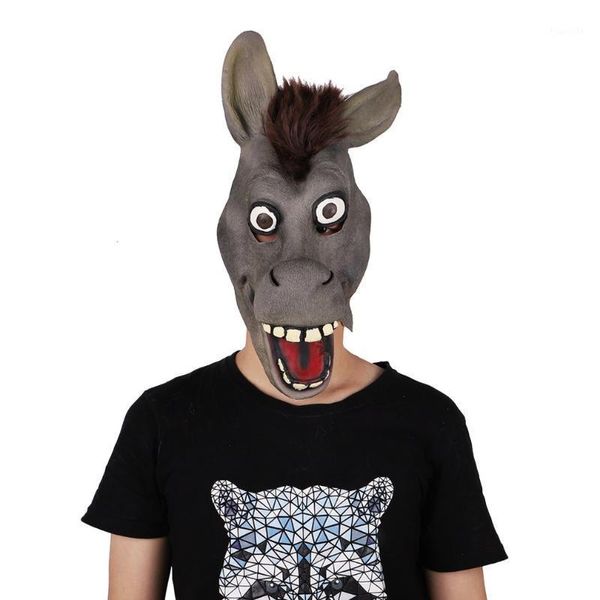 

halloween headgear mask animal head cover latex material masquerade head cover comfortable and breathable latex material mask1