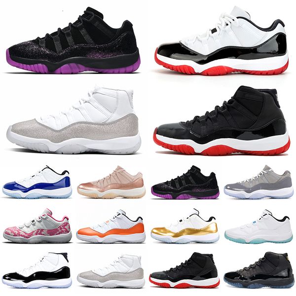 

bred 11 metallic jumpman 11s silver men women basketball shoes space jam concord gamma blue mens trainers athletic sports sneakers, White;red