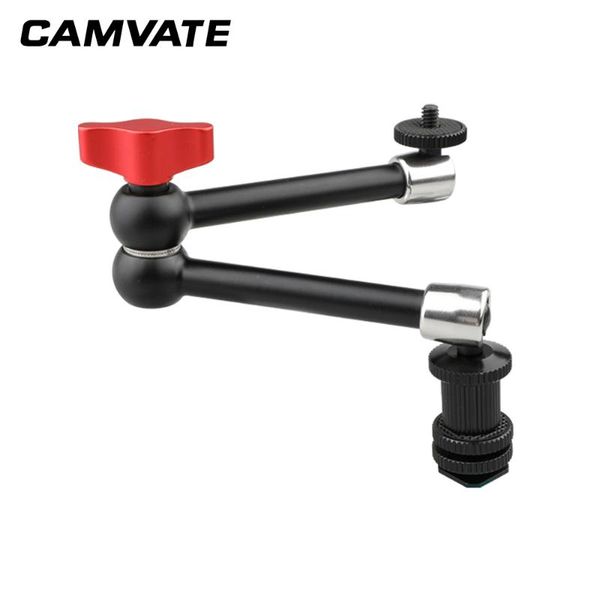 

camvate versatile 11" articulating arm adjustable friction magic arm & shoe mount for dslr camera cage rig/lcd monitor/led light