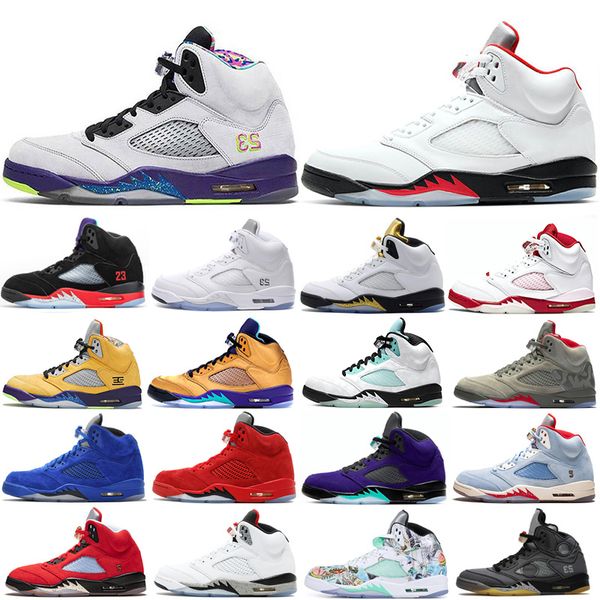 

black metallic 5 5s basketball shoes for men alternate bel fresh prince 3 space jam alternate grape pink foam sneakers trainers 40-47