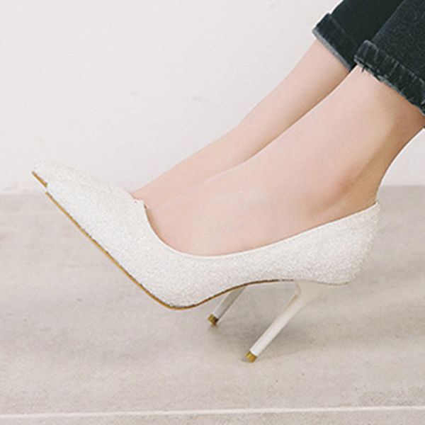 

stilettos sexy office повседневная насосы женской партии рабочая мода заостренный носок градиент больших размеров дамы высокие каблуки, Black