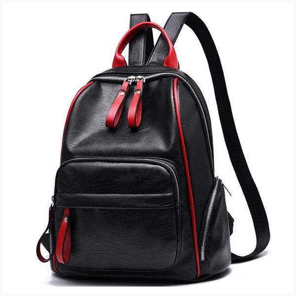 

backpack style big designer women female fashion 2021 students school bags for teenagers travel girl pu leather
