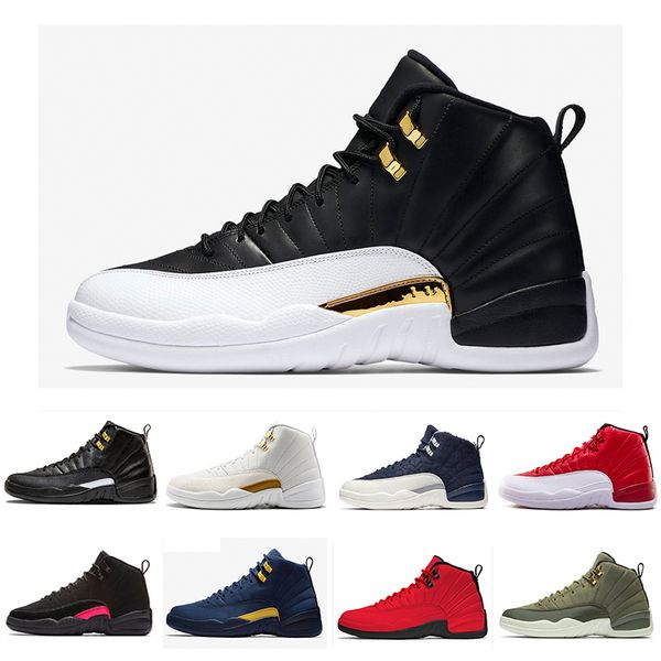 

discount wings winterized cny gym red 12 xii 12s men basketball athletic shoes bordeaux playoffs high white flu game sports sneakers, White;red