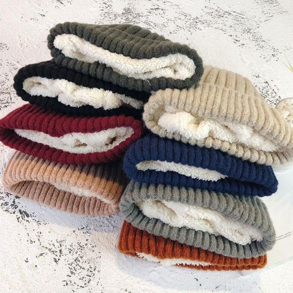 

1 pc winter autumn warm hat plush ball knitted hat solid color fashion cap for women lady girl, Blue;gray