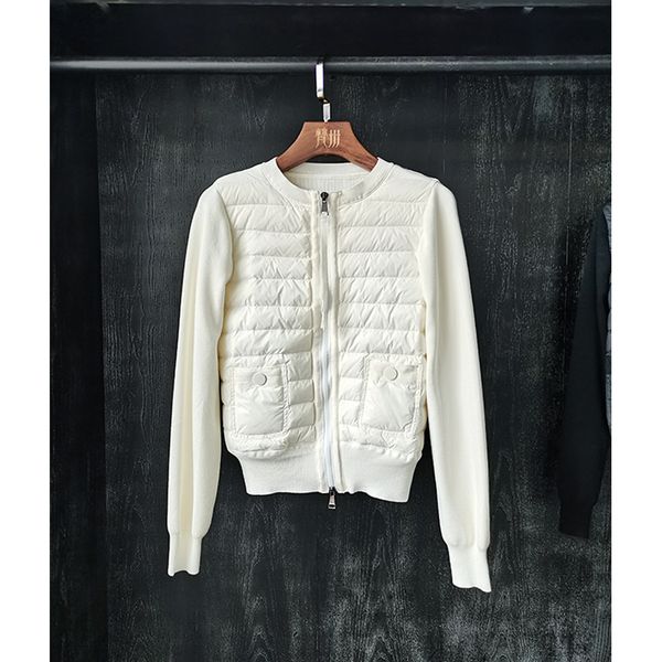 

lightweight o-neck down jacket women's warm liner plus size 90% white duck down coats cardigan sweater women outer jacket c1204, Black