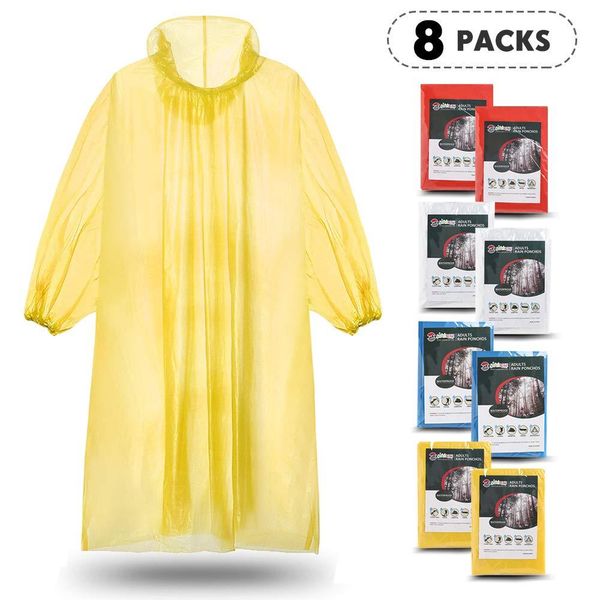 

одноразовый дождевой дождь с капюшоном poncho водонепроницаемый для мужчин женщины 4 packs 8 packs 12 packs 20 jllpzi