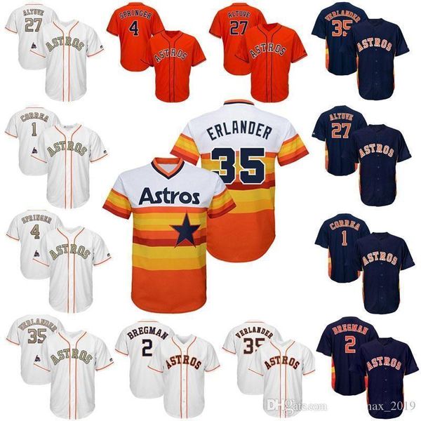 

women kids youth justin verlander alex bregman jose altuve jersey men george springer carlos correa craig biggio ryan baseball jerseys, Blue;black
