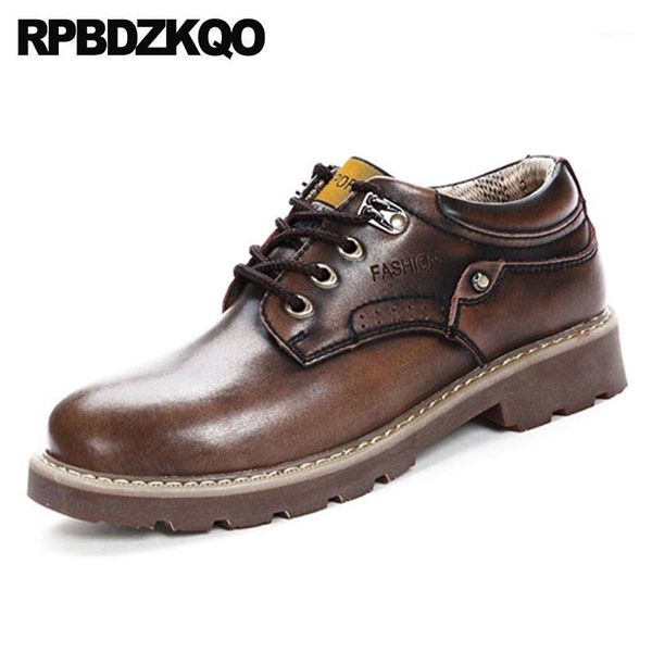 

boots working shoes booties blue short chunky designer work safety high faux fur vintage lace up brown winter men with fall1, Black