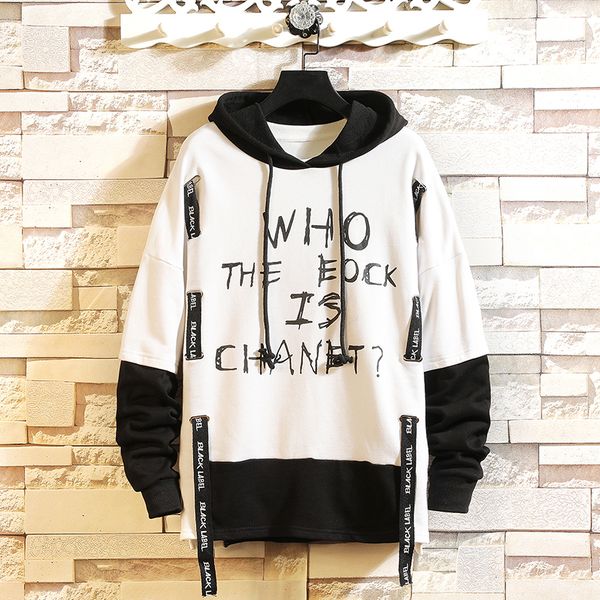 

2021 new autumn-style straights hoodie of hip hop punk men pullover streetwear fashion clothes 8c4w, Black