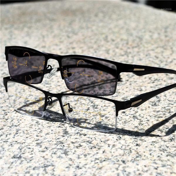 

new transition sun pchromic reading glasse men adjustable vision with multifocal diopter progressive glasse fml1, White;black