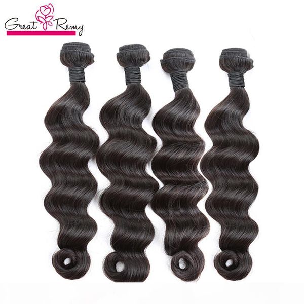 

4pcs lot brazilian loose deep wave virgin hair bundles human hair weave weft wavy hair extesnion natural black dyeable greatremy