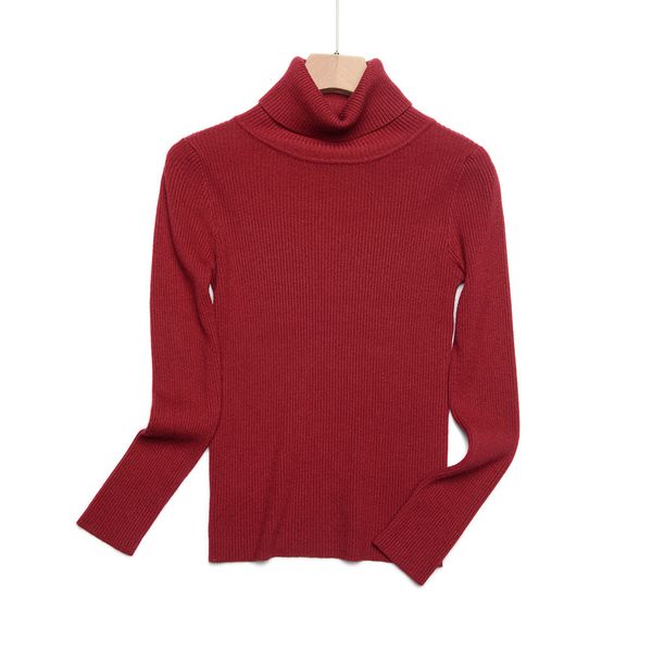 

2021 new autumn winter women rib thick warm pullover and sweater knitted soft turtleneck female jumper hx6s, White;black