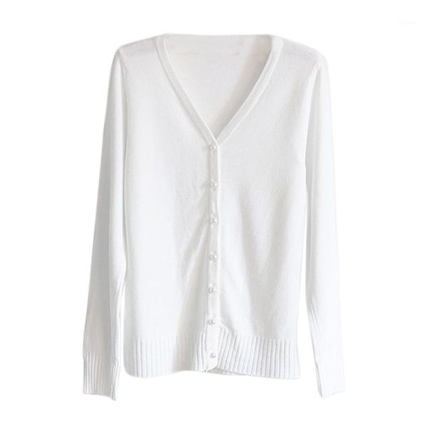 

wholesale- women knitted sweater v-neck long sleeve cashmere cardigan1, White;black