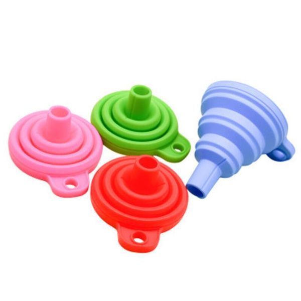 

foldable mini silicone collapsible style funnel folding portable funnels be hung kitchen tool dhe1450