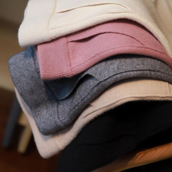 

women pants thick and thin cashmere wool knitted harem pants fall 2021 women clothing clothes, Black;white