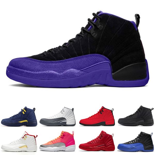 

fashion 12 12s men high basketball shoes dark concord punch reverse taxi the master mens classic outdoor soports shoes 7-13, White;red