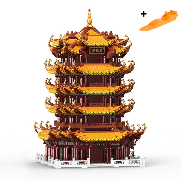 

01024 new chinese street genuine creative series the yellow crane tower high model difficulty building blocks bricks toy