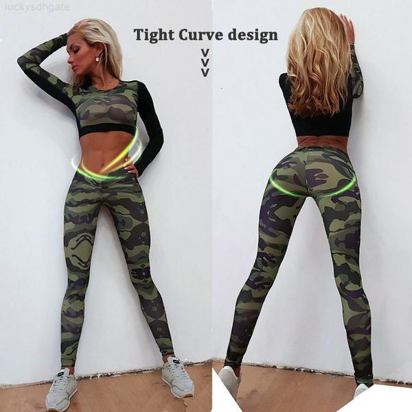 

wear tracksuit 2pcs sports camouflage for seamless womens yoga sets gym clothes fitness clothing women, Gray