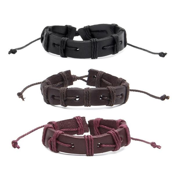 

2019 multilayer bracelet men casual fashion braided leather bracelets for women wood bead bracelet punk rock men wmtykb, Golden;silver