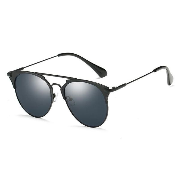 

sunglasses luxury retro cat eye women vintage half metal mirror round glasses sun uv400 ladies sunglass, White;black