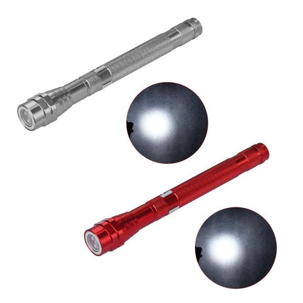 

portable waterproof flexible torch 3 led magnetic pick up tool light durable
